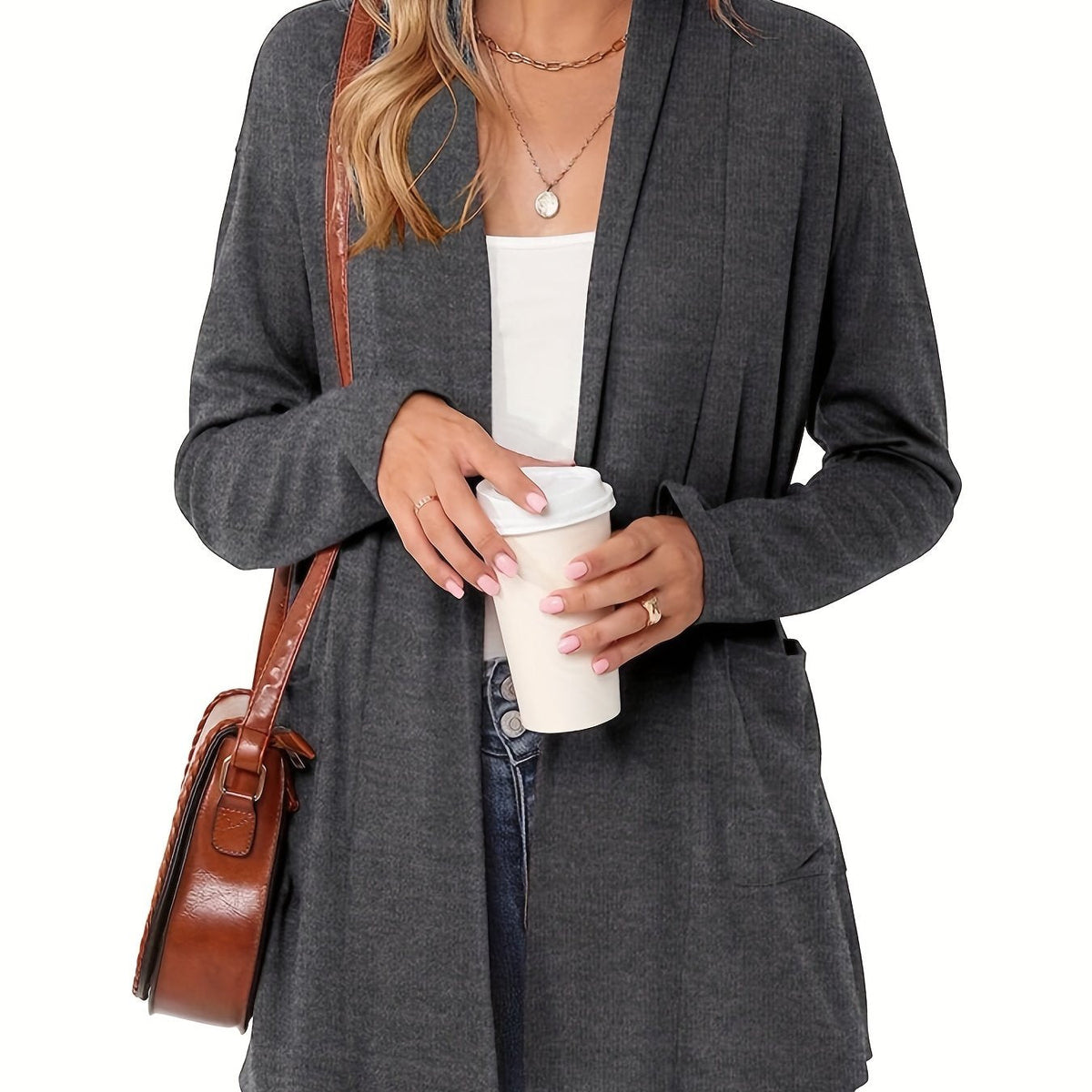 Louise - Gilet Tricoté Oversize Élégant