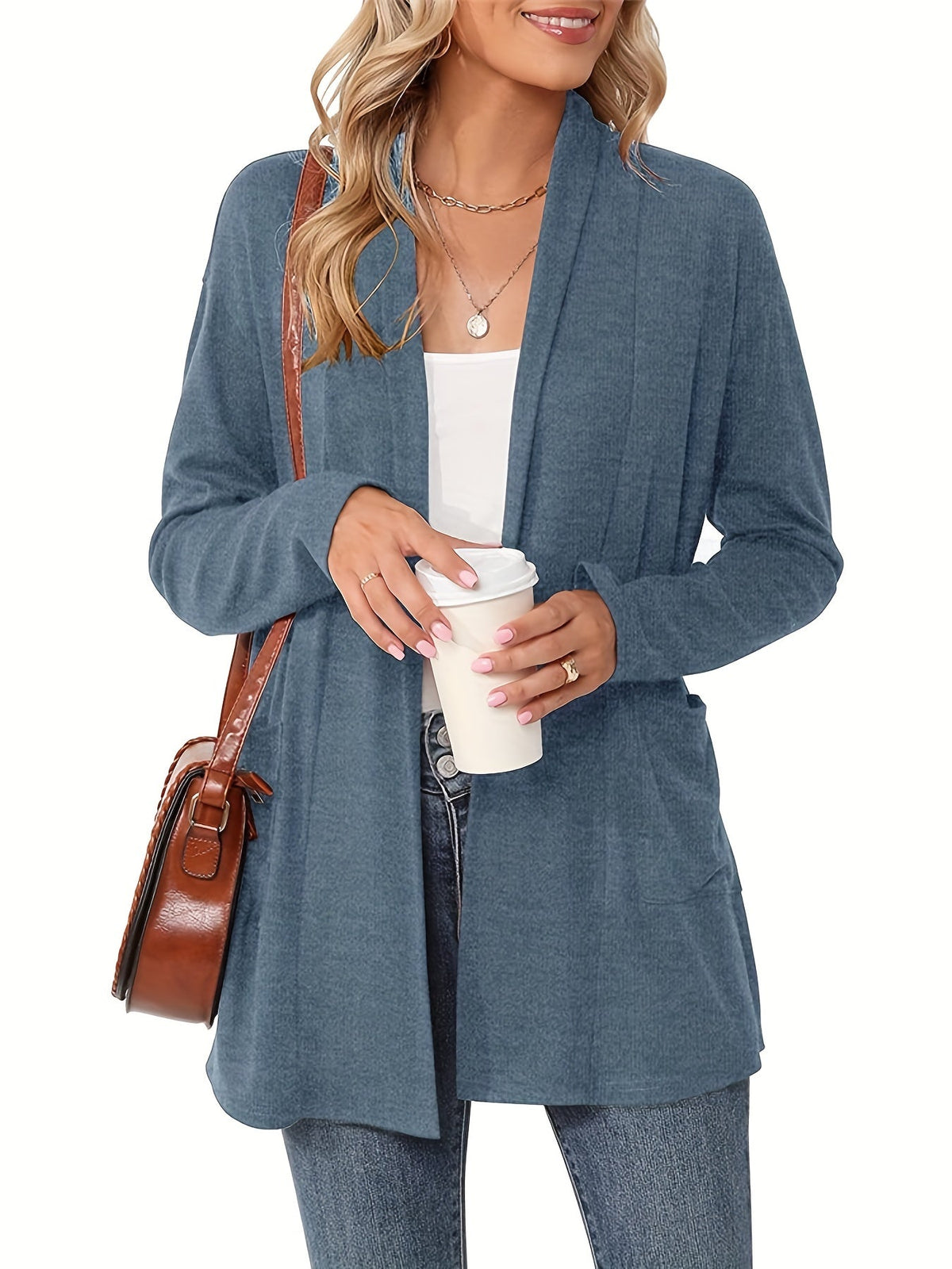 Louise - Gilet Tricoté Oversize Élégant
