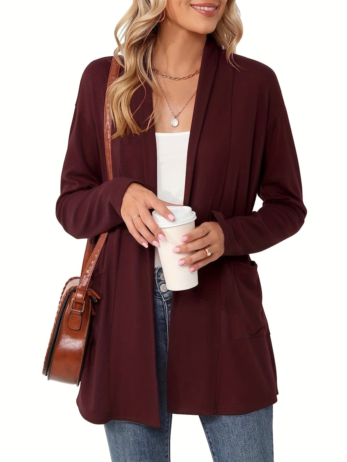 Louise - Gilet Tricoté Oversize Élégant