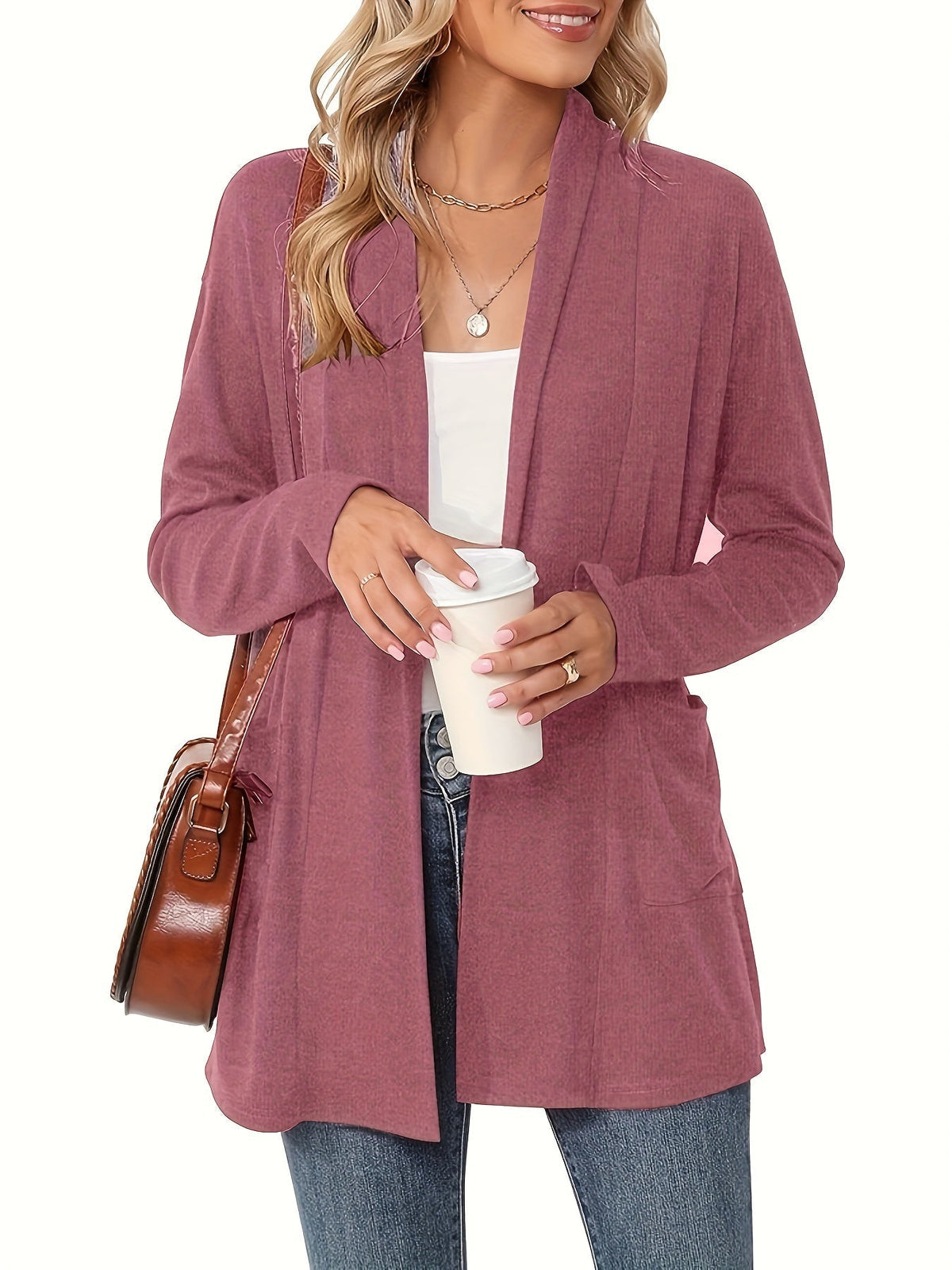 Louise - Gilet Tricoté Oversize Élégant