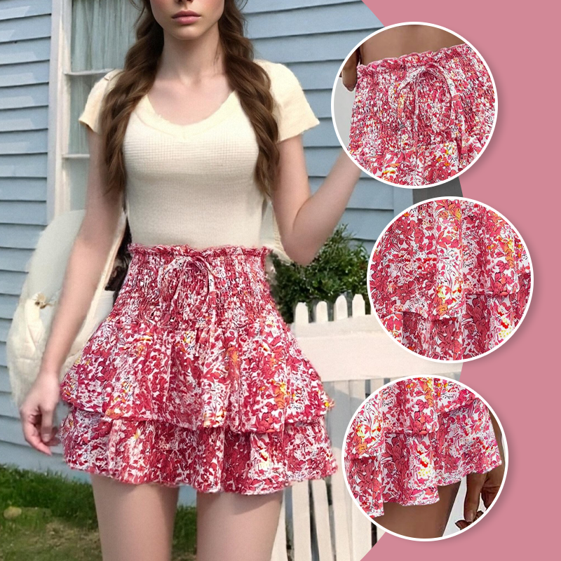 Pamelae | Jupe-culotte florale à volants