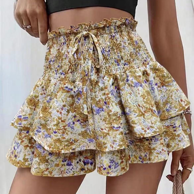 Pamelae | Jupe-culotte florale à volants