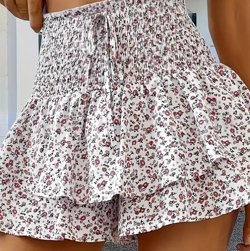 Pamelae | Jupe-culotte florale à volants