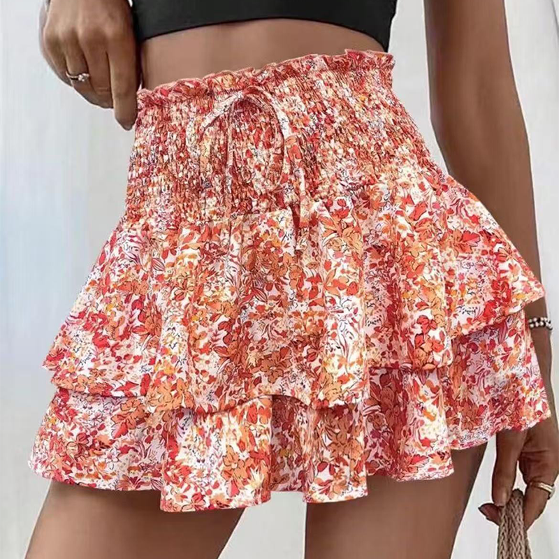 Pamelae | Jupe-culotte florale à volants