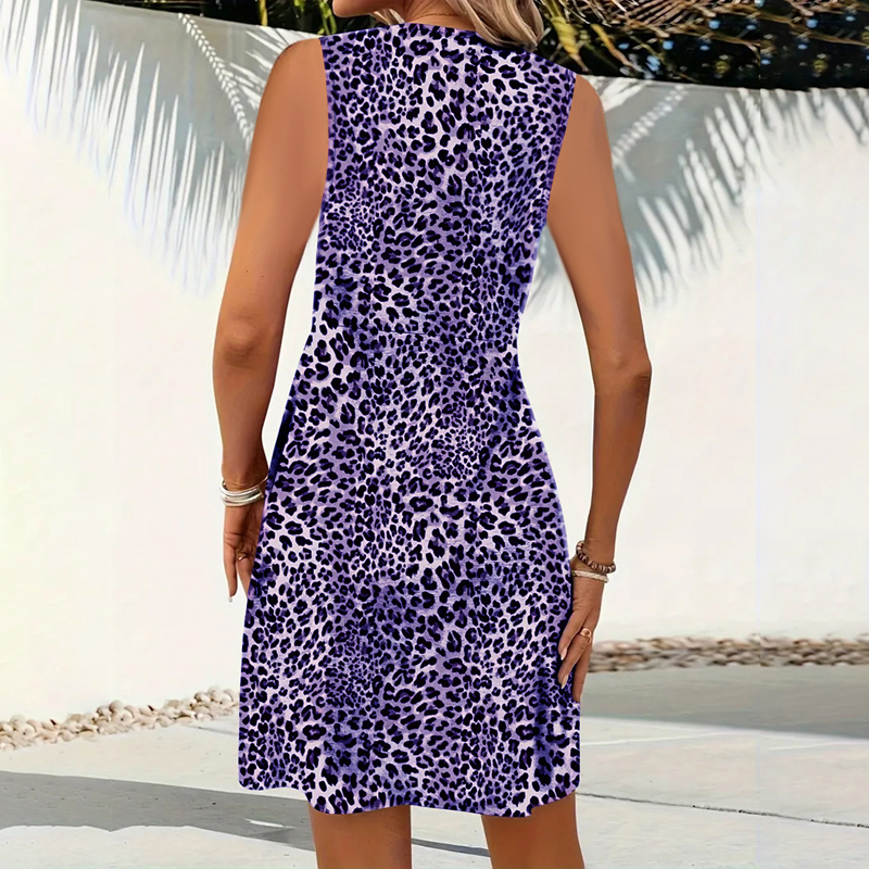 Naevela | Robe d'été féminine à imprimé léopard
