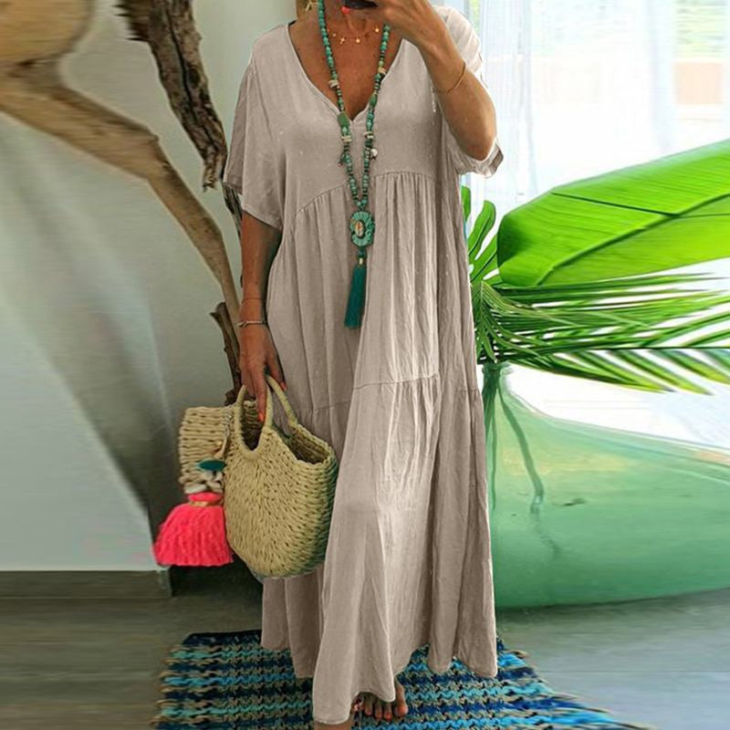 Cenelle | Robe d'été longue avec une belle drape