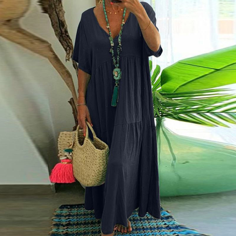 Cenelle | Robe d'été longue avec une belle drape
