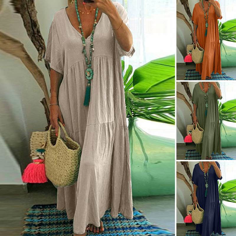 Cenelle | Robe d'été longue avec une belle drape