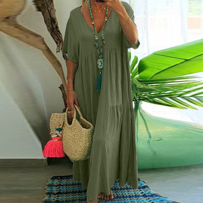 Cenelle | Robe d'été longue avec une belle drape