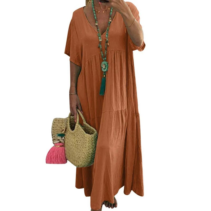 Cenelle | Robe d'été longue avec une belle drape