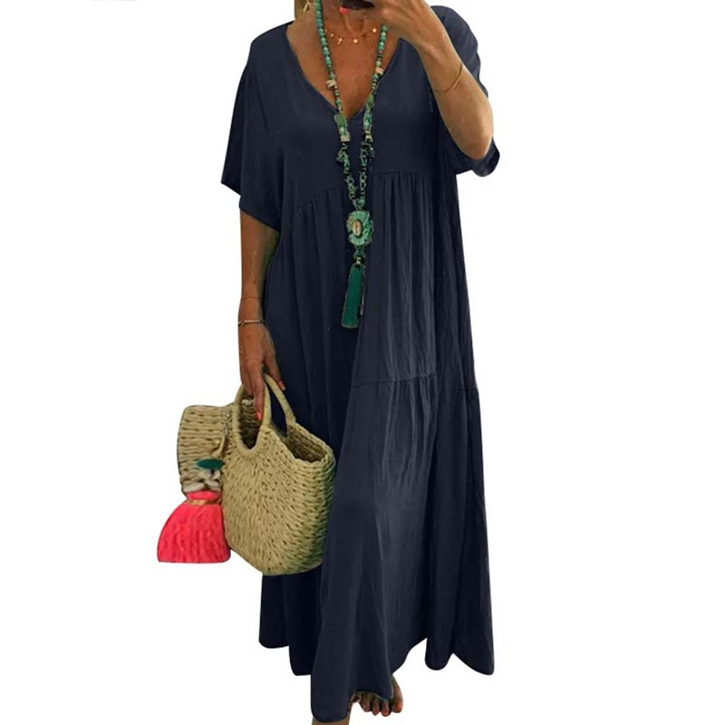 Cenelle | Robe d'été longue avec une belle drape