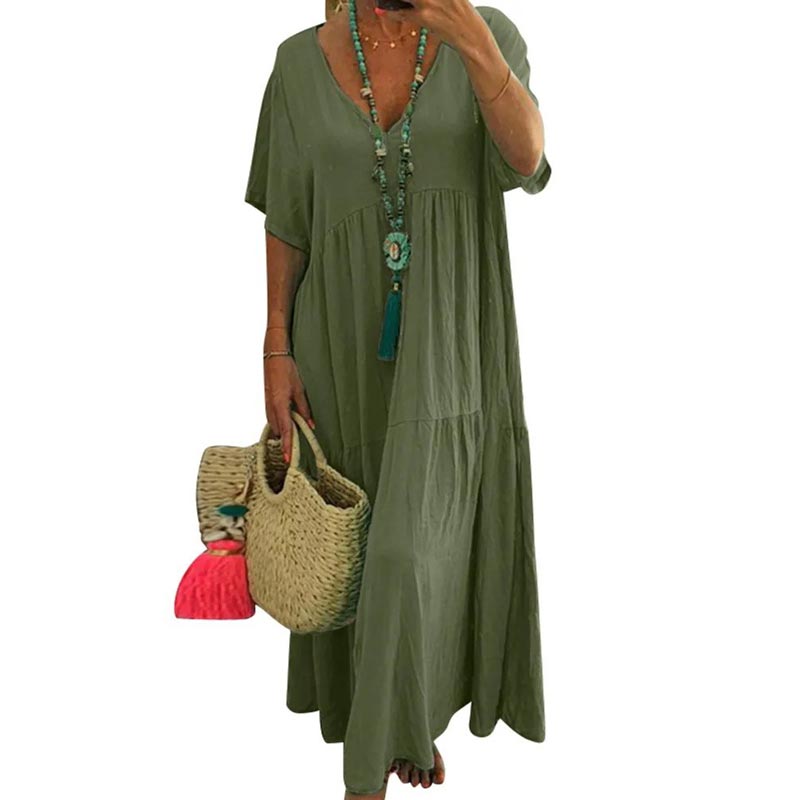 Cenelle | Robe d'été longue avec une belle drape