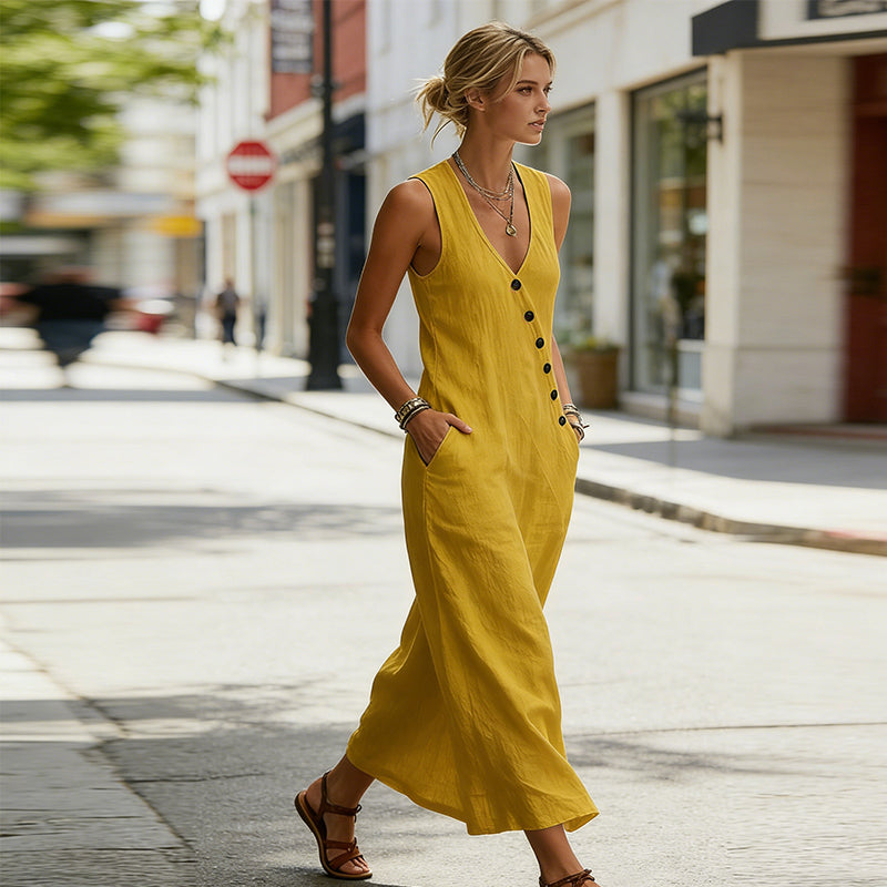 Adelinda | Robe sans manches avec silhouette fluide