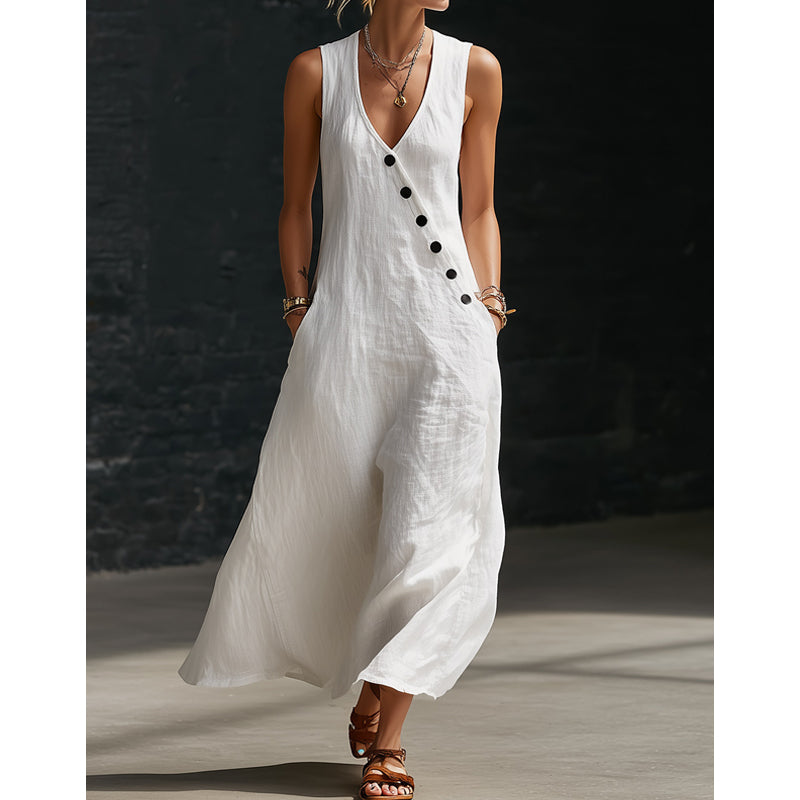 Adelinda | Robe sans manches avec silhouette fluide