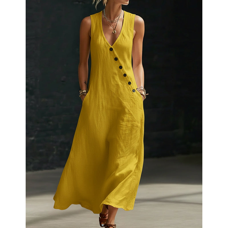 Adelinda | Robe sans manches avec silhouette fluide
