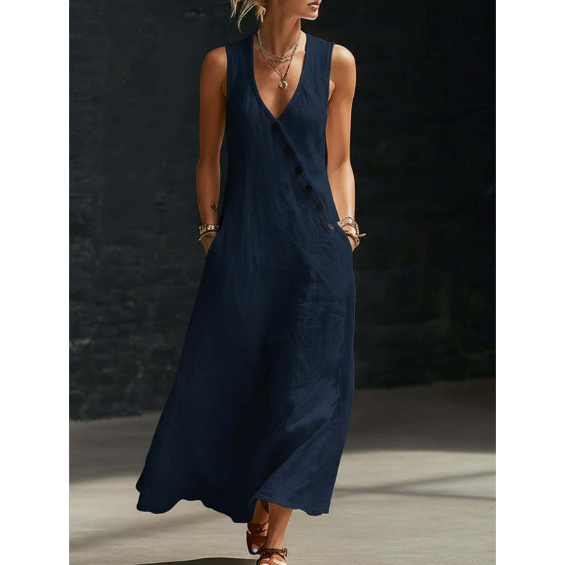 Adelinda | Robe sans manches avec silhouette fluide