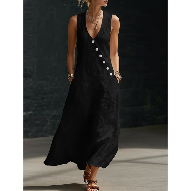 Adelinda | Robe sans manches avec silhouette fluide