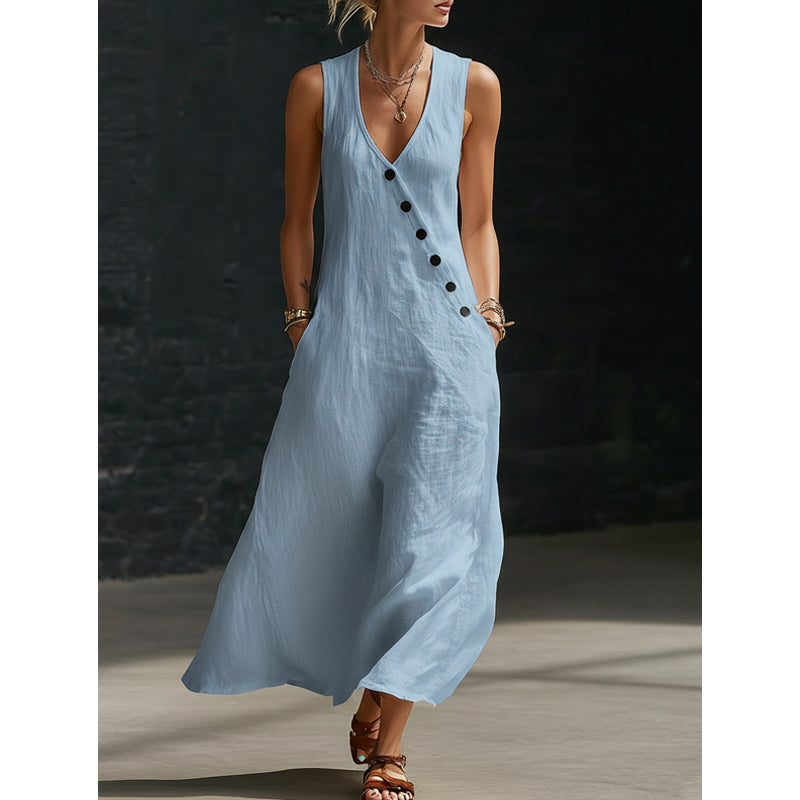 Adelinda | Robe sans manches avec silhouette fluide