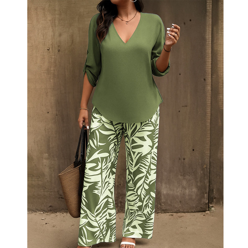 Aivella | Ensemble élégant pour femmes avec pantalon à motifs