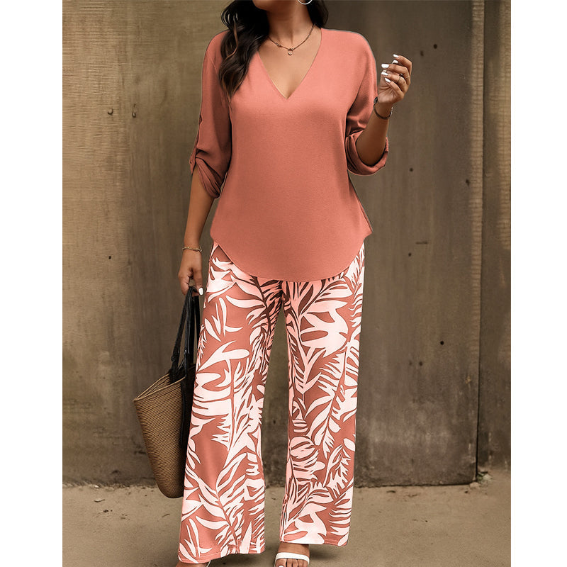 Aivella | Ensemble élégant pour femmes avec pantalon à motifs