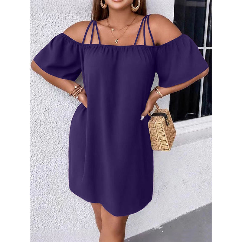 Leshy | Robe d'été sans épaules avec bretelles spaghetti