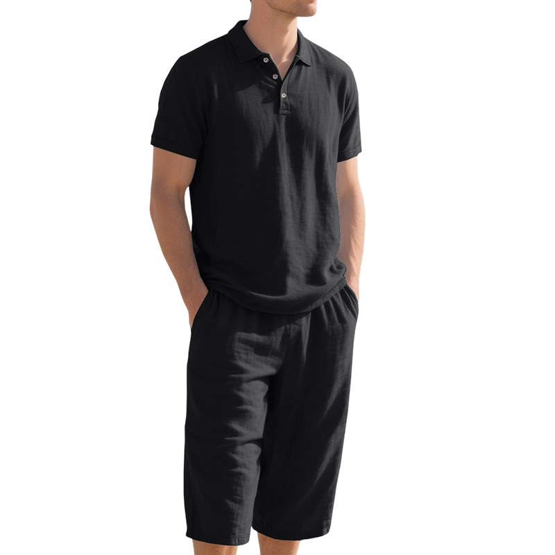 Nikvoon | Ensemble chemise et pantalon en lin adapté à la vie quotidienne
