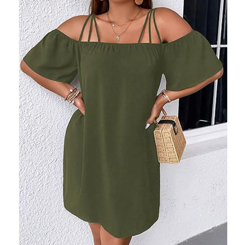 Rosevida | Robe mini décontractée avec de fines bretelles spaghetti
