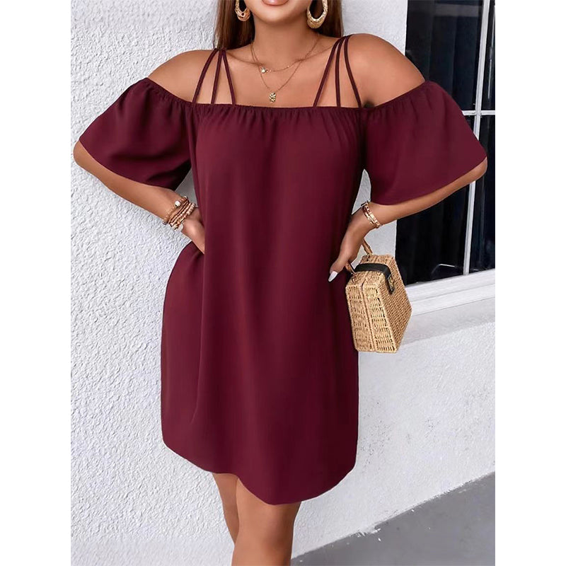 Rosevida | Robe mini décontractée avec de fines bretelles spaghetti