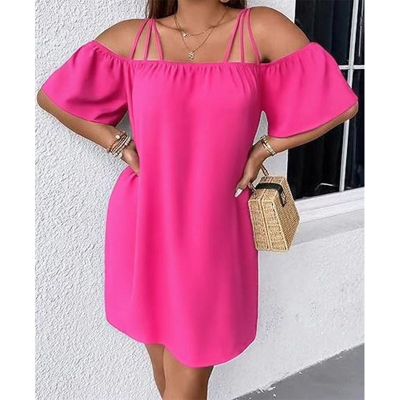 Rosevida | Robe mini décontractée avec de fines bretelles spaghetti