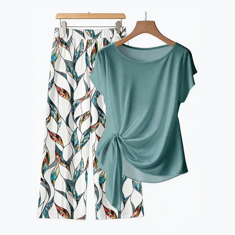 Sianna | Ensemble décontracté pour femmes avec pantalon à motifs