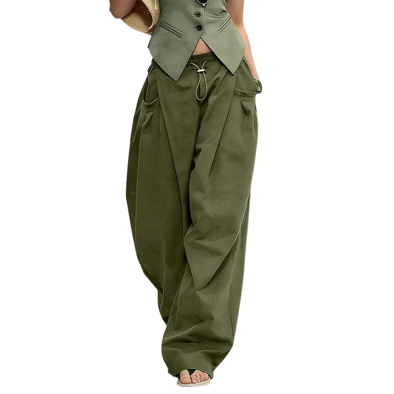 Taviana | Pantalon Harem Volumineux avec Plis