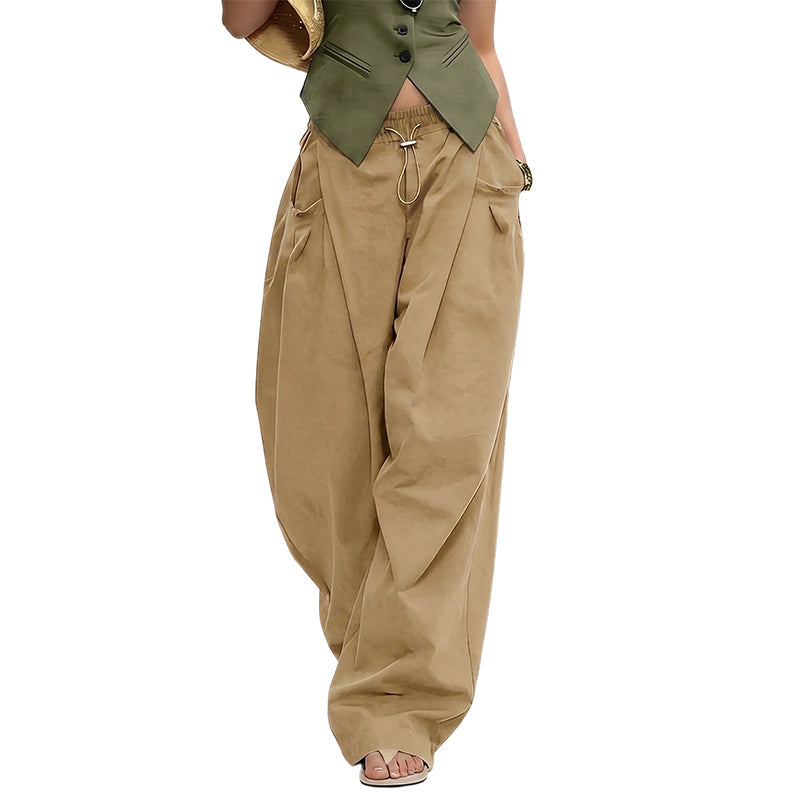 Taviana | Pantalon Harem Volumineux avec Plis