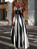 Carielle | Robe maxi à bretelles avec imprimé graphique