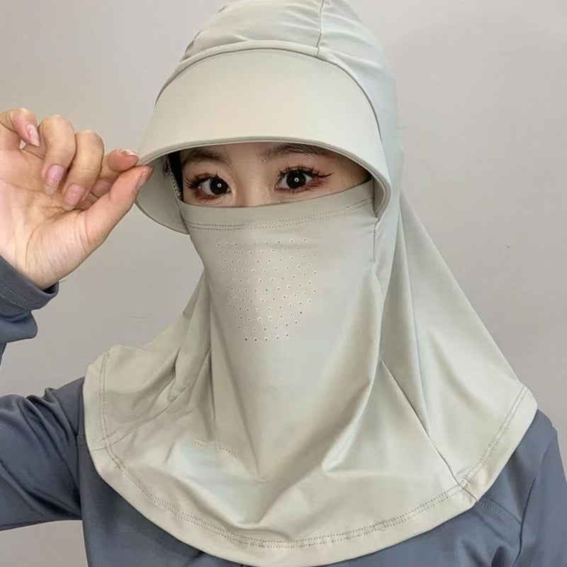 Solvessa | Chapeau de protection solaire respirant avec protection du visage