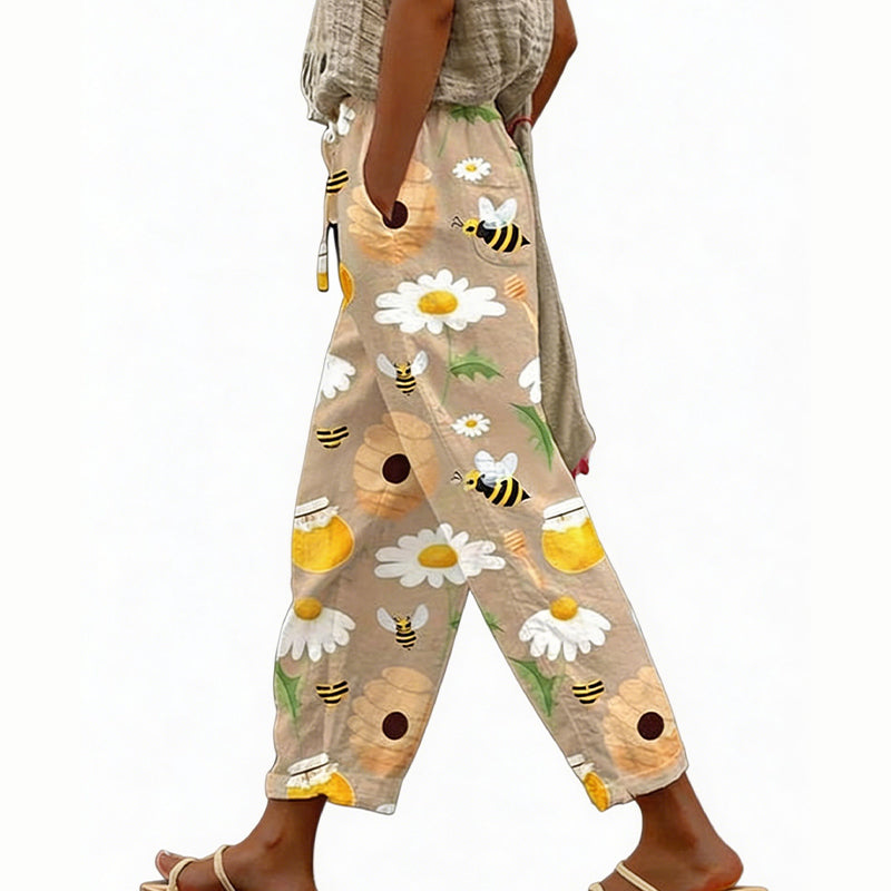 Vianee | Pantalon de loisirs respirant avec motif floral