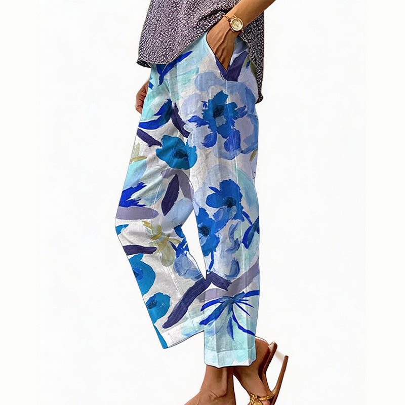 Vianee | Pantalon de loisirs respirant avec motif floral