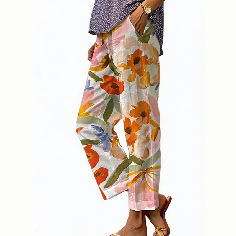 Vianee | Pantalon de loisirs respirant avec motif floral