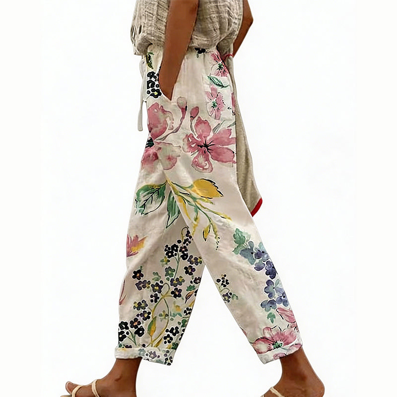 Vianee | Pantalon de loisirs respirant avec motif floral