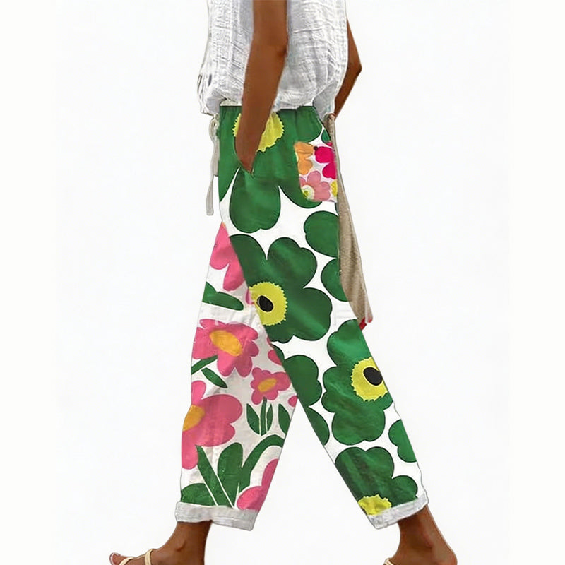 Vianee | Pantalon de loisirs respirant avec motif floral
