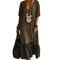 Oellame | Robe maxi élégante avec jupe à volants