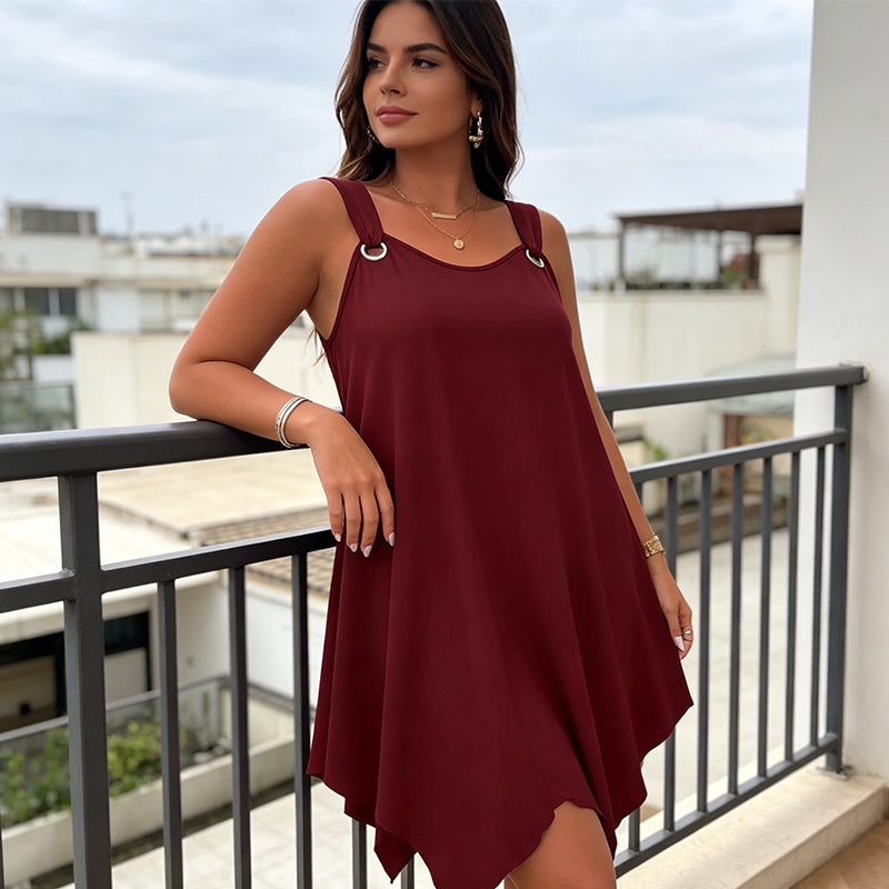 Marisela | Robe d'été légère avec ourlet asymétrique