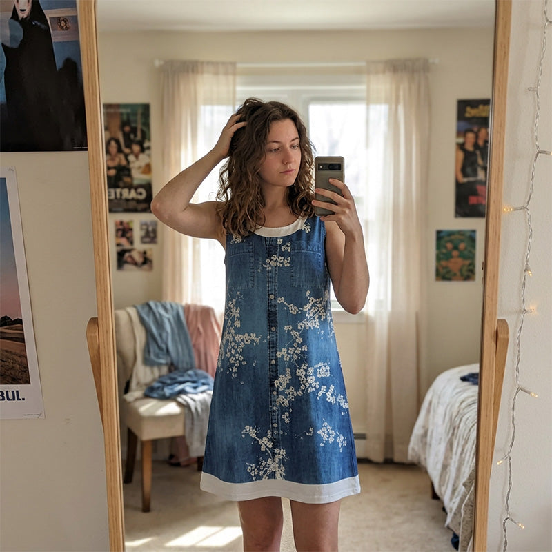 Paginna | Robe en denim avec look superposé