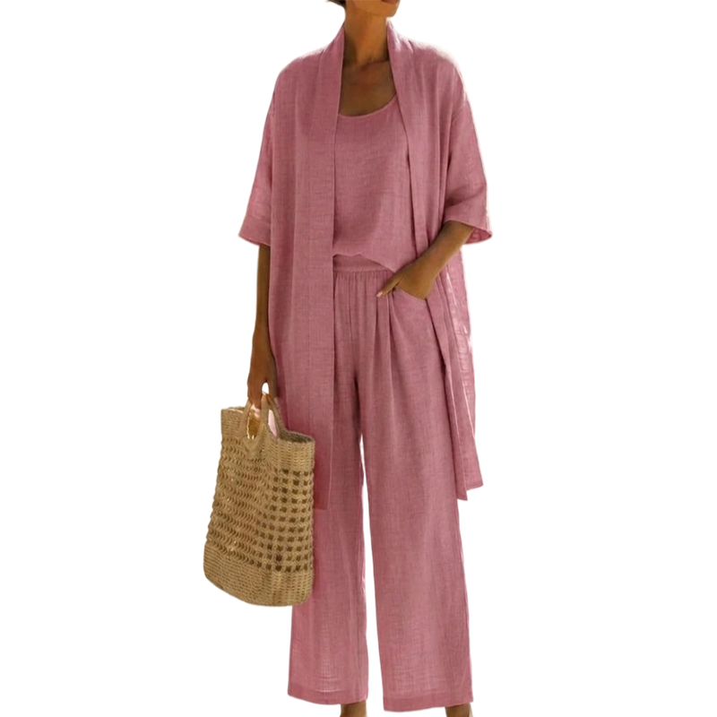 Hirelina | Ensemble de resort respirant avec cardigan ouvert