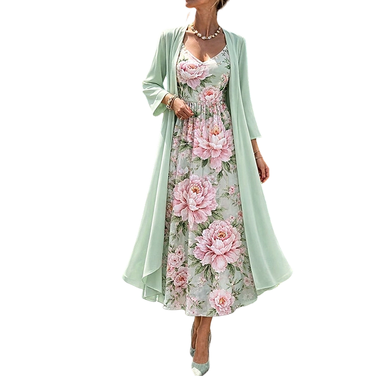 Baselma | Ensemble de robe à deux pièces romantique pour les vacances