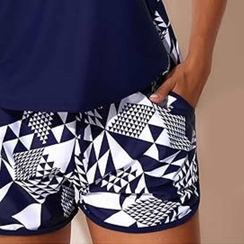 Ensemble maillot de bain femme avec débardeur floral et short