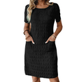 Tesalia | Robe décontractée anti-rides avec motif texturé
