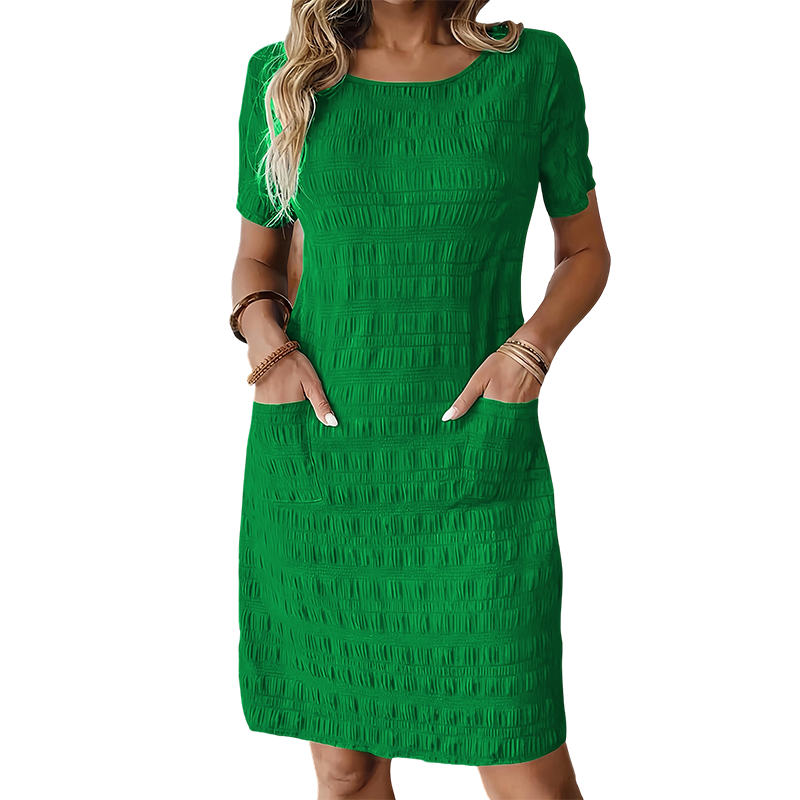 Tesalia | Robe décontractée anti-rides avec motif texturé