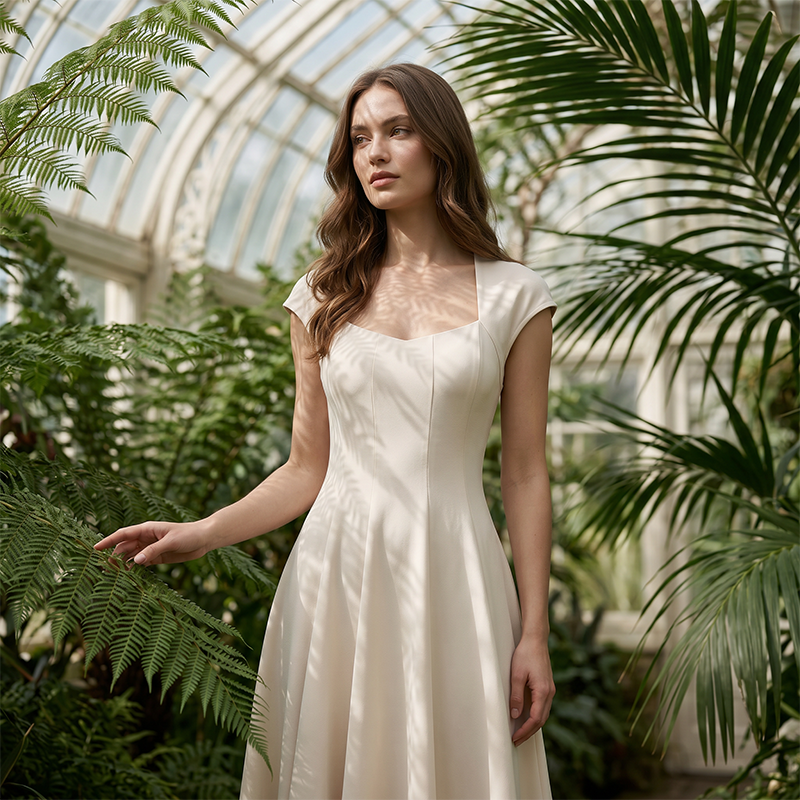 Bethiena | Robe élégante en A avec décolleté carré