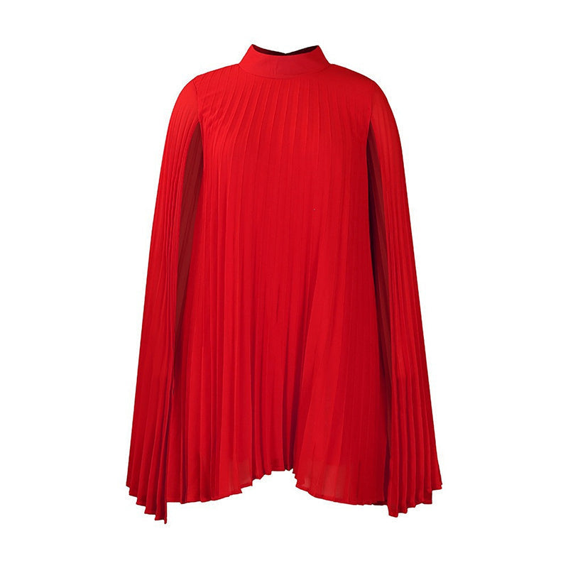 Cyriss | Robe Mini Élégante avec Manches Cape Fluides