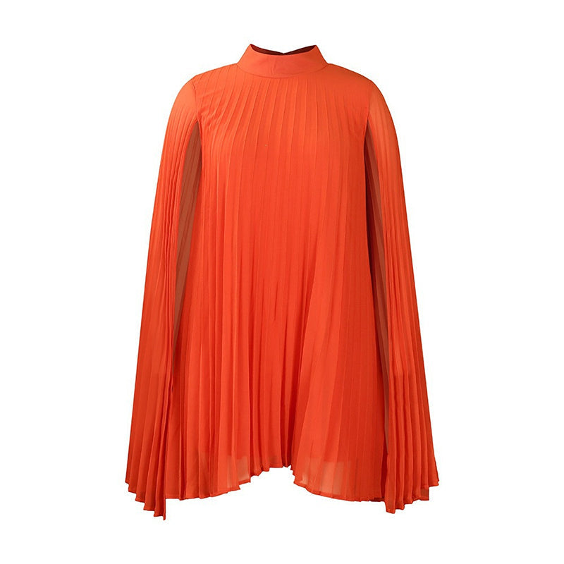 Cyriss | Robe Mini Élégante avec Manches Cape Fluides